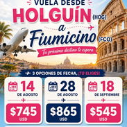 ✈️ ¡Nueva promoción disponible! 🇨🇺➡️🇮🇹 Aprovecha estas excelentes tarifas para volar de Holguín (HOG) a Roma Fiumici - Img 56542169