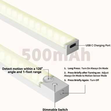 * Set de 3 Luces LED USB Recargables con sensor de movimiento - Img 121527968
