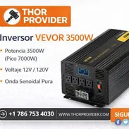 Inversor VEVOR 3500W 7000W Pico Onda Pura 12V a 120V Con Control Remoto Pantalla LCD USB GFCI Para RV Solar Negro - Img 55054372