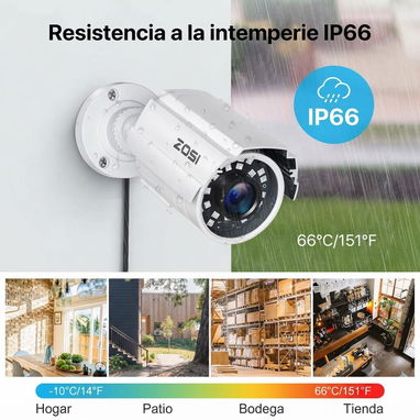 🔒 Sistema de Cámaras de Seguridad ZOSI H.265+ Full HD 1080P 🌐 - 2/9