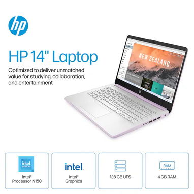 LAPTOP 馃巵NUEVA馃巵馃摝CAJA, HP (14-dq6014dx), 14" HD Antireflejo, Intel N150, 4GB RAM, 128GB SSD, 10Horas - Img 122505609