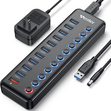 Hub extension (regleta ) Leinsis USB 3.0 de 7 Puertos 4 de carga | extension USB 3.0 y mas - Img 117947441