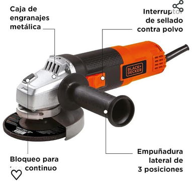 Pulidora profesional Black&Decker 820W con 6 discos +5353968620 - Img 121318180