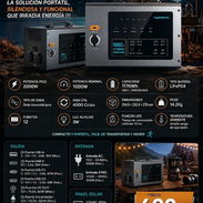 💡1176WH 💡 ESTACIÓN PORTATIL DE ENERGIA MARSRIVA 2000/1000W FIFEPO4. MENSAJERIA CON FACTURA Y GARANTÍA. 📲 54833699 - Img 55694591