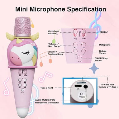 ‼️🎤 Micrófono de Karaoke para niños "Lovely Unicorn" 🦄 30 usd 💸 - Img 123699112