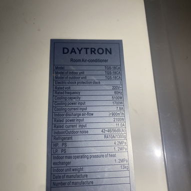Venta de Split 2 toneladas marca Daytron - Img 124080084