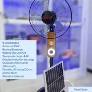 Ventilador Solar Recargable  con panel solar - Img 55460000