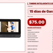 TIMBRE INTELIGENTE CON PANTALLA VPT#-0287 - Img 56324238