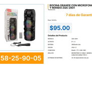 BOCINA GRANDE CON MICROFONO Y MANDO ZQS-2801 . - Img 57236624