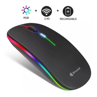 Mouse Inalámbricos y Recargables RGB con diseño ergonómico y sensibilidad de hasta 4000DPI *Tienda Online* - Img 113618254