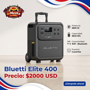 BLUETTI ELITE 400 ⚡ 2.600 W / 🔋 3.840 Wh , 🗻 Pico 5200W ,Conectividad Wifi - Bluetooth , Diseño Movil - Img 57524238