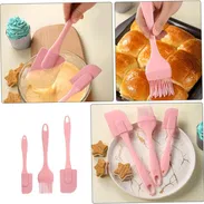 🍰 Set de Utensilios de Silicona Rosa – Espátulas y Brocha de Cocina 🥄✨ - Img 54260169