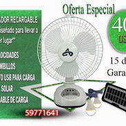 Ventilador recargable diseñados para llevar a cualquier lugar, con panel solar. puede confiar en nosotros somos TCP. - Img 55086428