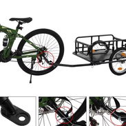 Trailer d bicicleta y moto,Trailer para pasear 2 niños ,Bici y carriola electrica Parrillas Luces intermitentes. - Img 53938806