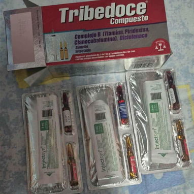 Diclofenaco con b1b6b12 vitaminas tribedoce52849429 Dezametaxona con b1.b6.b12 tribedoceB1b6b12 vitaminas tribedoce - Img 116902149
