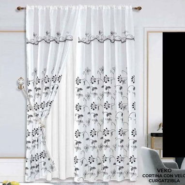 Cortinas de satín y encaje Traídas de usa 2 paños - Img 113791744