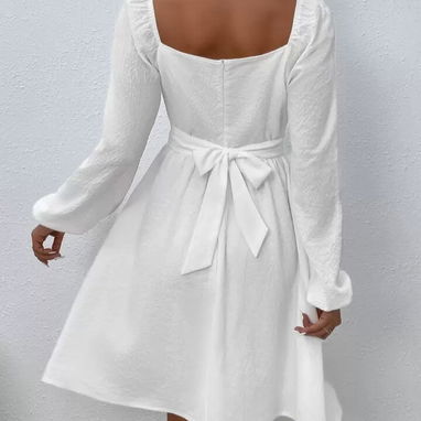 Vestido blanco de mangas largas talla XS - 2/2