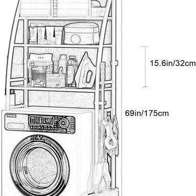 Mueble organizador para lavadora - Img 123440941