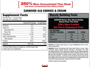 ✅MuscleMeds Carnivor - Aislamiento de proteína de carne hidrolizada 4lb , 56 porciones+Regalo WhatsApp +13053961240 - Img 43993587