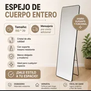 ESPEJO DE CUERPO ENTERO CON MARCO NEGRO - Img 55797858