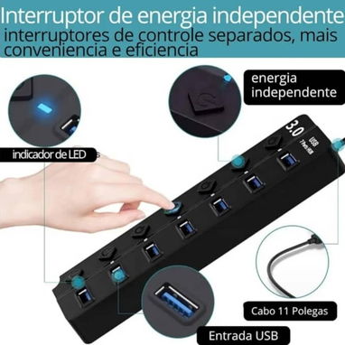 {7 puertos USB en una sola Regla} - Img 122610798