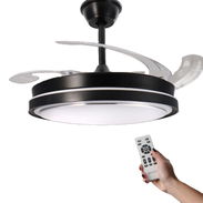 Ventilador de techo Nizzato 42 pulgadas Aspas Transparentes plegables, iluminación LED Bocina y Mando $130 USD Transp - Img 53707654