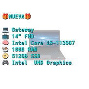 LAPTOP 🎁NUEVA🎁📦CAJA, Gateway (GWTN141-10BK), 14" FHD IPS Antireflejo, Intel Core i5-1135G7, 16GB RAM, 512GB SSD, 8H - Img 55005659