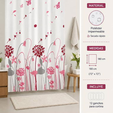 Cortina de Baño Impermeable (cv) - 3/5