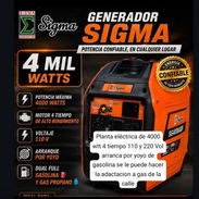 Planta marca sigma dual fuel de 4 mil w de gasolina ⛽️ se le puede hacer la adaptación para el gas 💨. - Img 57898347