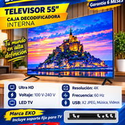 Televisor de 55 pulgadas,caja interna,con soporte Fijo - Img 58469894