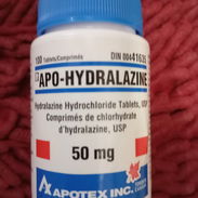 Hydralazine 50mg 100tabletas 40usd soy de regla - Img 56333239