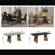 Juego de comedor de 6 sillas con cristal importados nuevos en caja - Img 57882273
