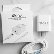 CARGADOR PUERTO A 12W CABLE IPHONE 2.4A CARGA RÁPIDA MIDE 1 METRO (MARCA 1HORA). - Img 55382302