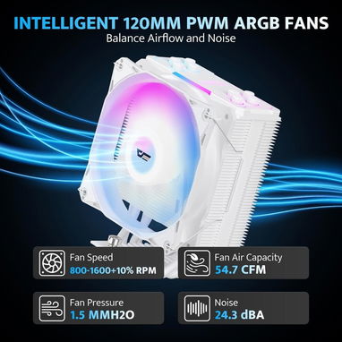 ❄️✨ Enfriador CPU darkFLASH Z4PRO MIST - 120mm, TDP 200W, 4 Heatpipes, ARGB, Compatible Intel/ADM ❄️🌐 41.63 USD - 2/7
