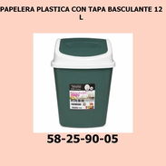 PAPELERA PLASTICA CON TAPA BASCULANTE 12 L - Img 55729298