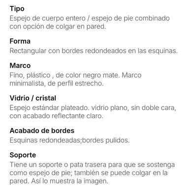 ESPEJO GRANDE PARA COLGAR O DE PIE con oferta de 20 si lleva más de 5 - Img 123970016