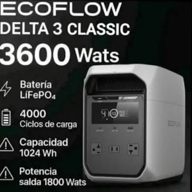 Combo de Planta Ecoflow Delta 3 Clasic, Panel solar bifacial de 590W y Cable XT60i de conexión de 5 metros - Img 123684168