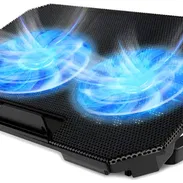 Base Refrescador para Laptop, Dos ventiladores, Dos USB, Control de la velocidad del Fan .  Nueva a estrenar - Img 57963550