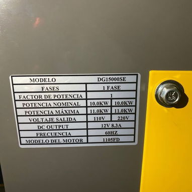 Generador eléctrico monofásico de diesel insonoro - 3/4