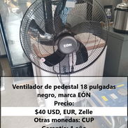 VENTILADOR NEGRO PEDESTAL 18" CON UN AÑO DE GARANTÍA, EN REBAJA POR ESTE MES DE SEPTIEMBRE, NUEVO EN CAJA - Img 51385387
