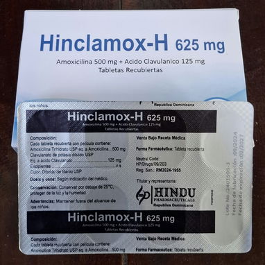 ©️- 15 USD, Amoxicilina 500mg + Acido Clavulanico 125mg (625mg), 2 Tira de 7 Tableta -©️ - Img 114574496