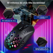 MOUSE gamer G7 múltiples DPI rápidos,Múltiples efectos RGB de colores,ultraligero,5 botones - Img 45260509
