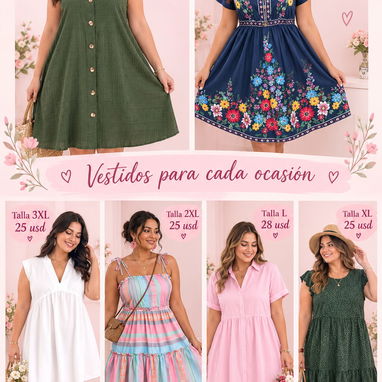 Vestidos y conjuntos de mujer Talla L, XL, 1XL, 2XL, 3XL, 4XL - 3/5
