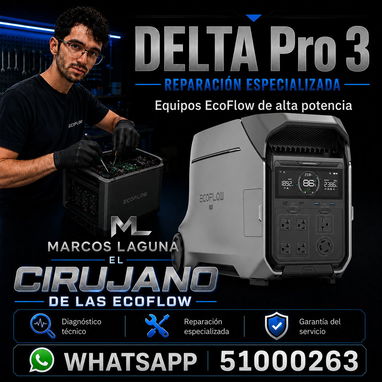 Si tu EcoFlow DELTA Pro Ultra, DELTA Pro 3, DELTA Pro, DELTA 3 Max o DELTA 2 Max presenta fallas, necesitas a alguien pr - Img 125615267