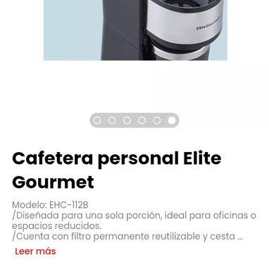 Cafetera personal Elite Gourmet - Img 124055458