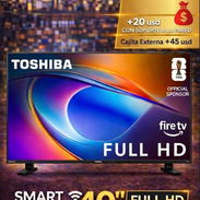 SMART TV TOSHIBA 40" FHD FIRE TV Precio 230 💵 Soporte a la pared 20 💵  1 mes garantía con factura . - Img 55571448