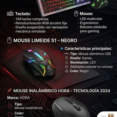 Mouse, teclado y audifonos - Img 122236179