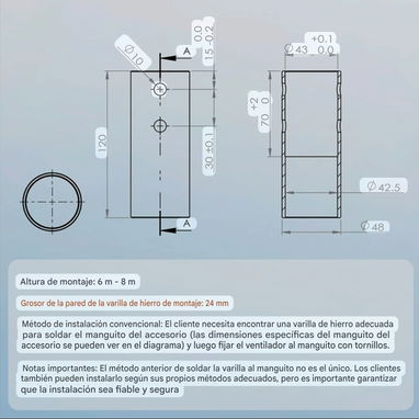Generador Eólico 800W 12V Turbina de Viento 3 Aspas - 5/7