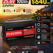 Batería Dumfume lifepo4 25.6V 100Ah - Img 57622571