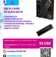 🚀 WD Black SN770 1TB – Velocidad NVMe de Última Generación 💾 Interfaz: PCIe Gen4x4 - Img 50369023